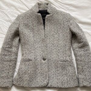 Black White Tweed Style Blazer